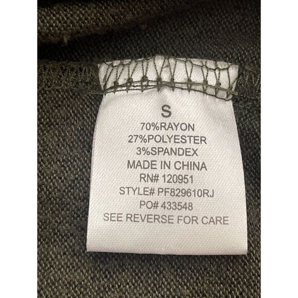 Pink Rose Green Open Front Hooded Cardigan Size S - Picture 7 of 8